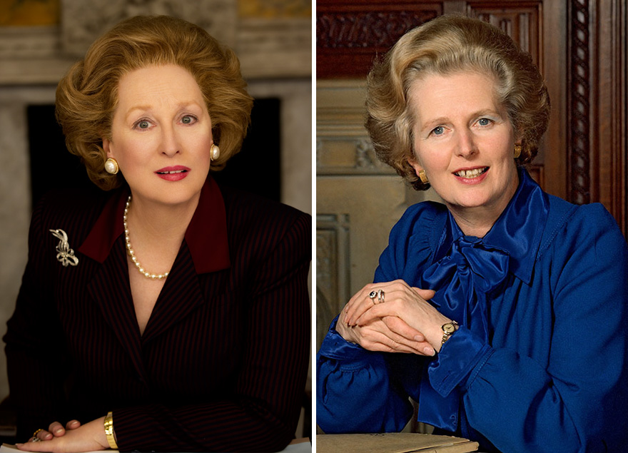 Meryl Streep che interpreta Margaret Thatcher in The Iron Lady