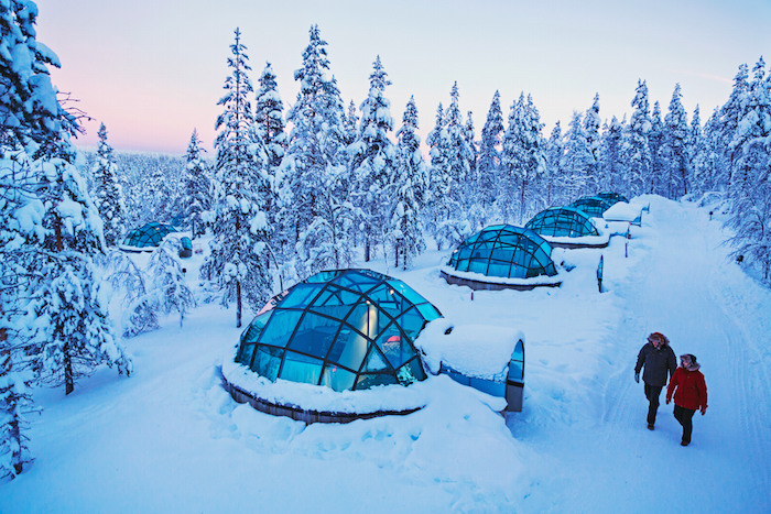 finlandia hotel igloo per guardare aurora boreale