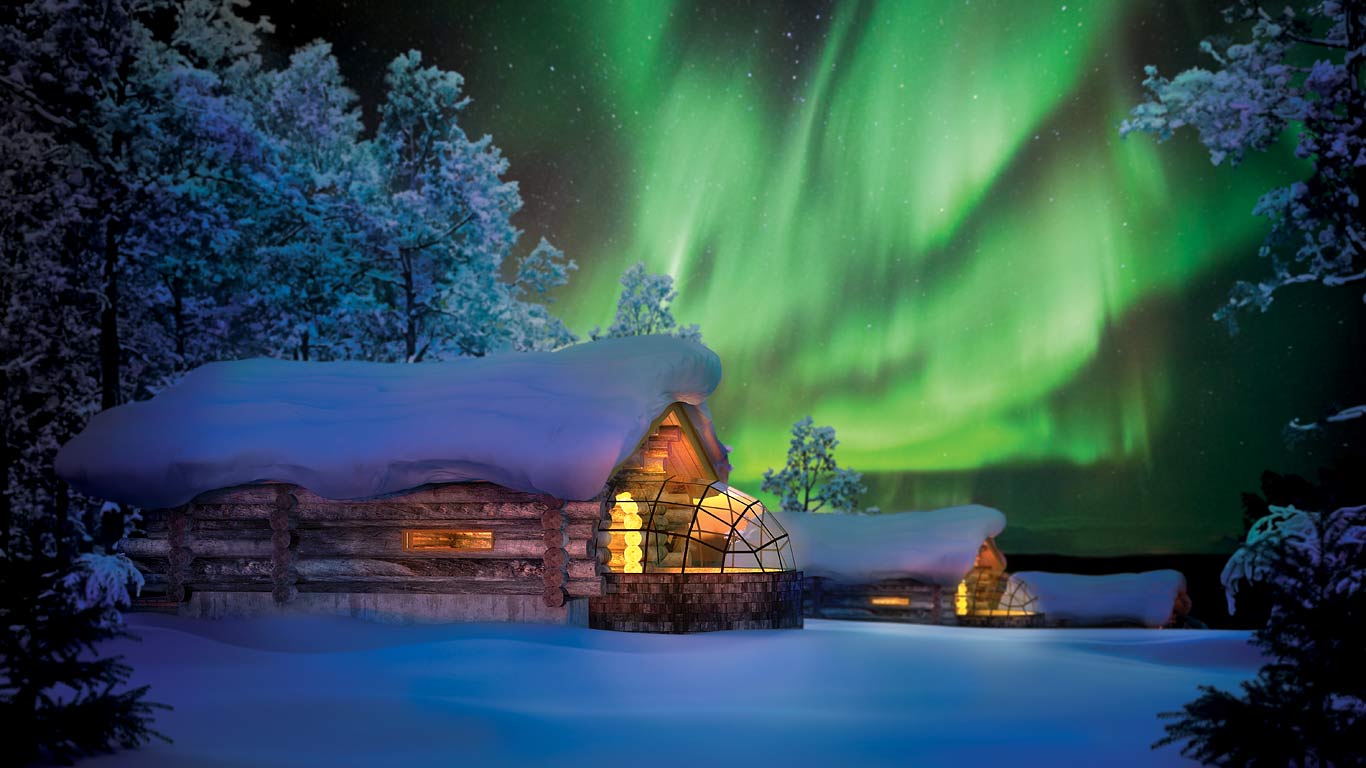 finlandia hotel igloo per guardare aurora boreale