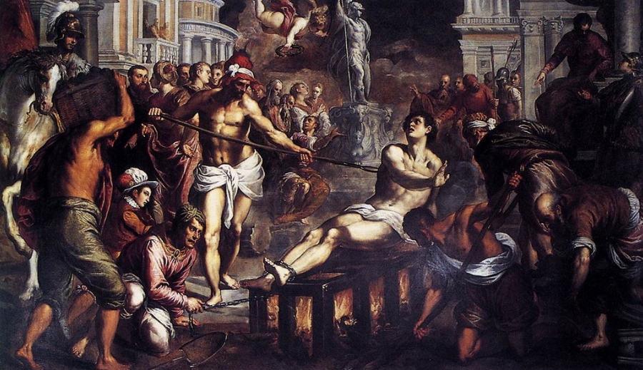 Martirio di san Lorenzo di Jacopo Palma il Giovane (1581-1582)