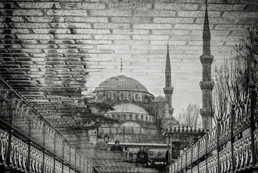 riflessi Blue Mosque in Istanbul