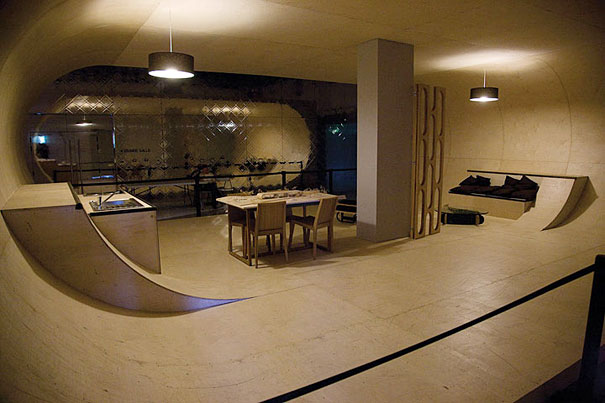 Casa con piste da skateboard