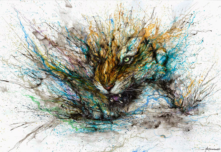 hua tunan animali schizzi d'inchiostro tiger 2