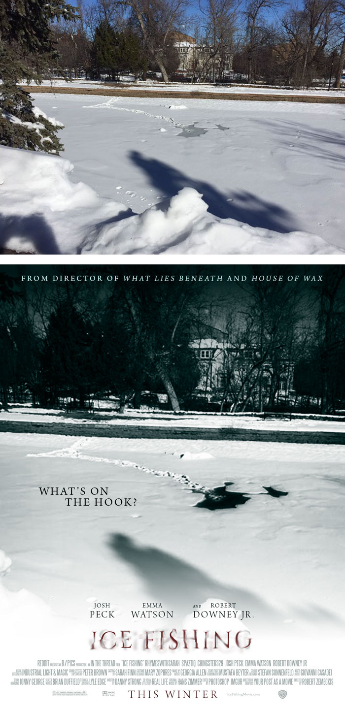 foto casuali trasformate in poster film