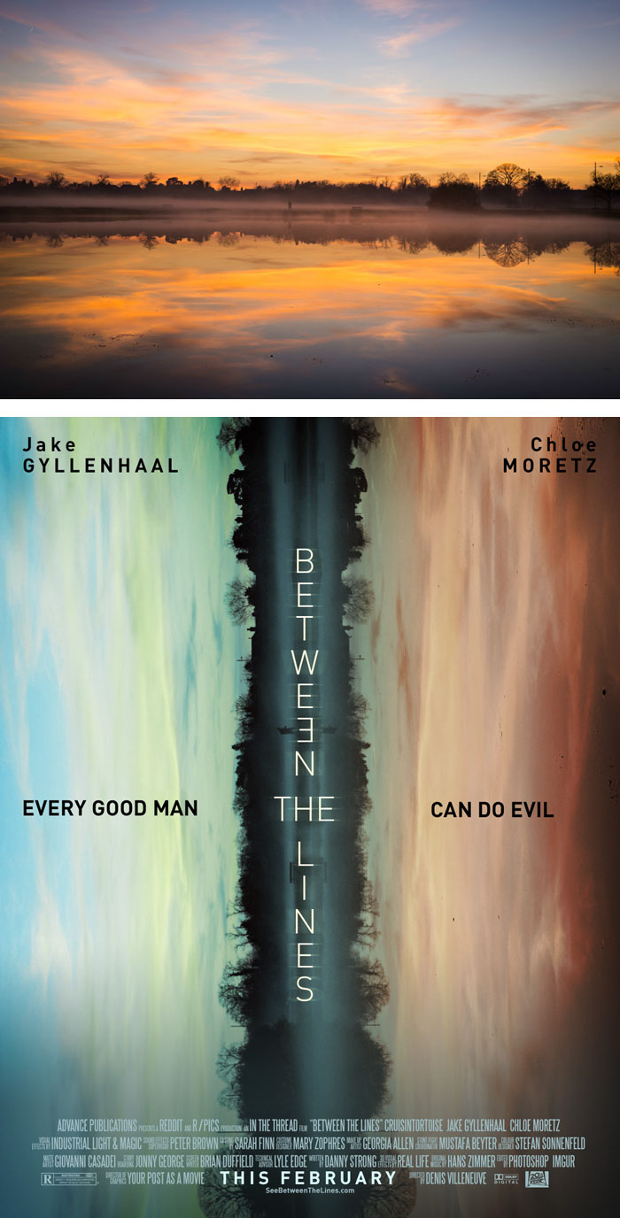 foto casuali trasformate in poster film