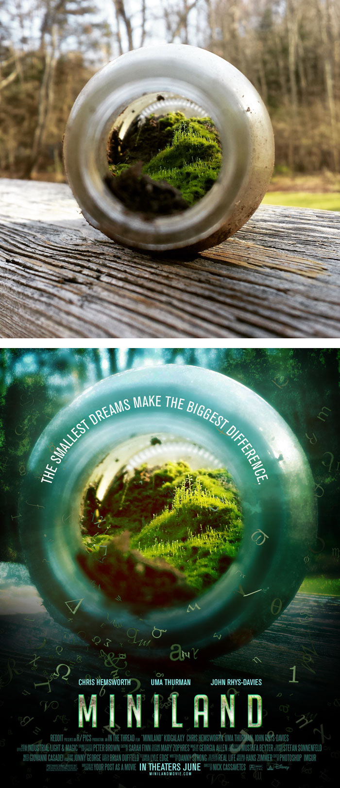 foto casuali trasformate in poster film