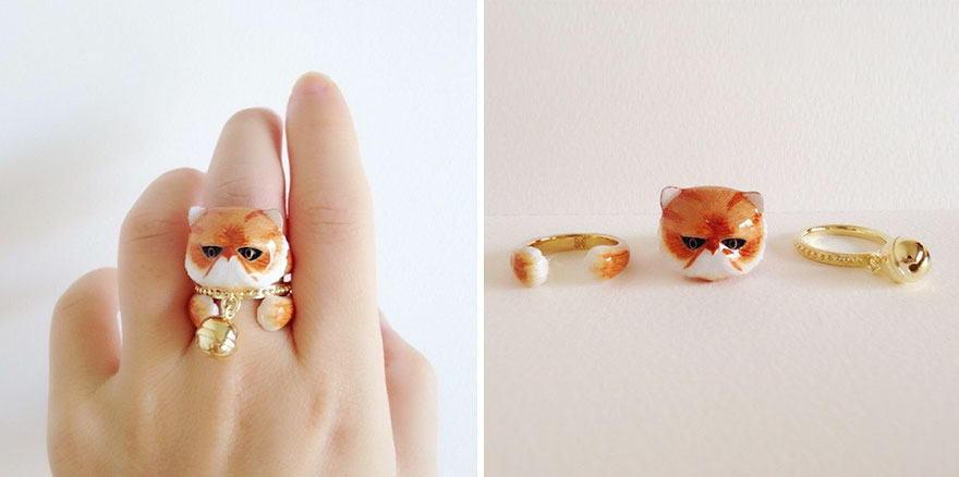 Anello a forma di gatto