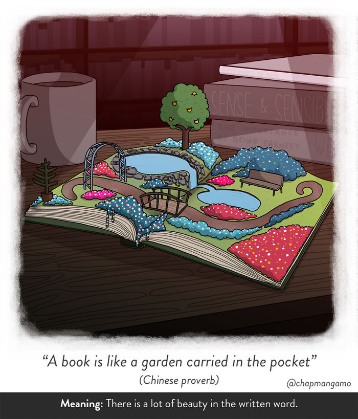 Proverbio cinese libro è un giardino