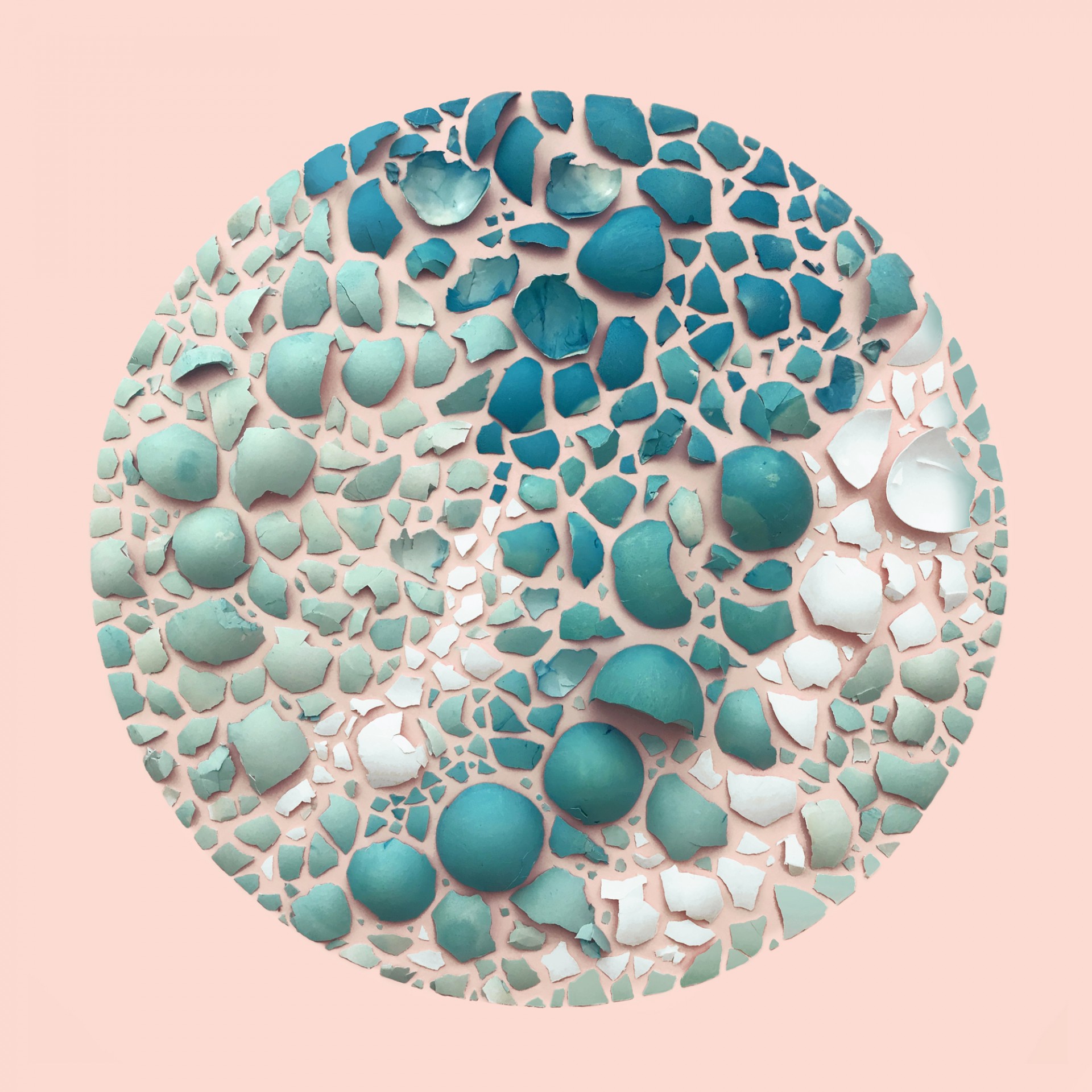 composizioni geometriche con materiali naturali