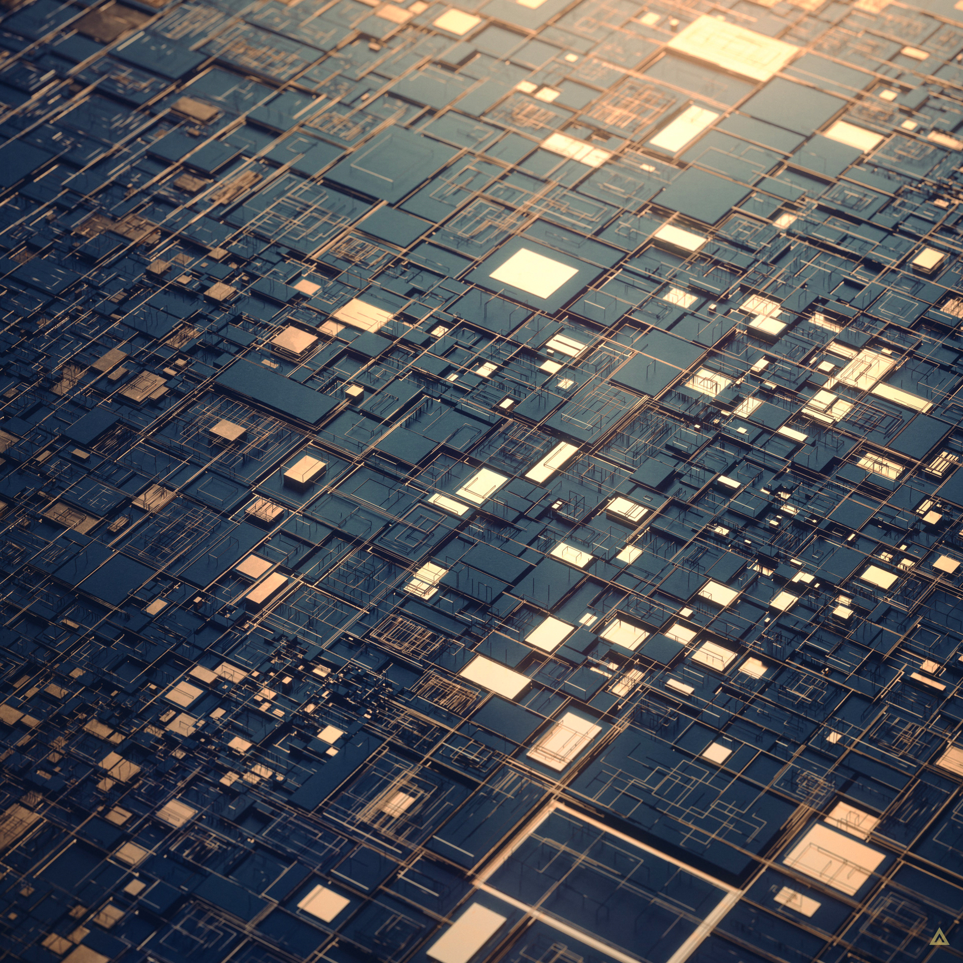 Paesaggi digitali formati e suddivisi da algoritmi