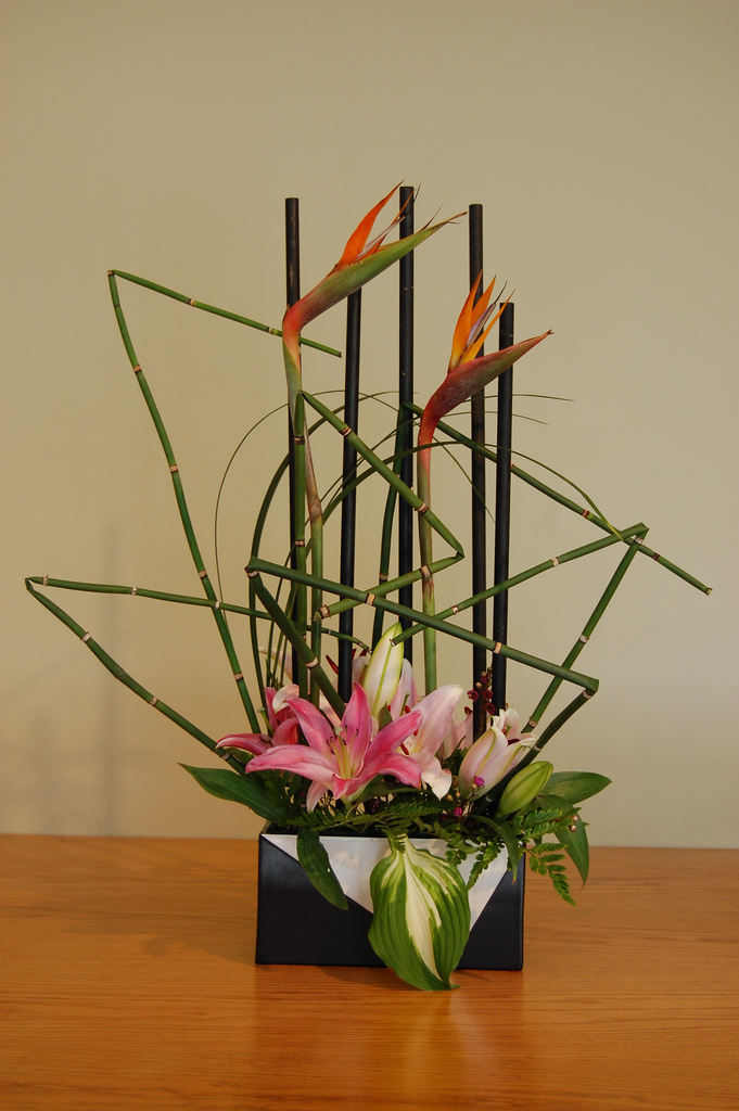 Composizione floreale giapponese ikebana