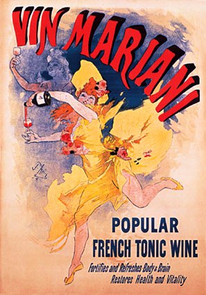 Pubblicità del Vin Mariani (vino con e foglie di coca)