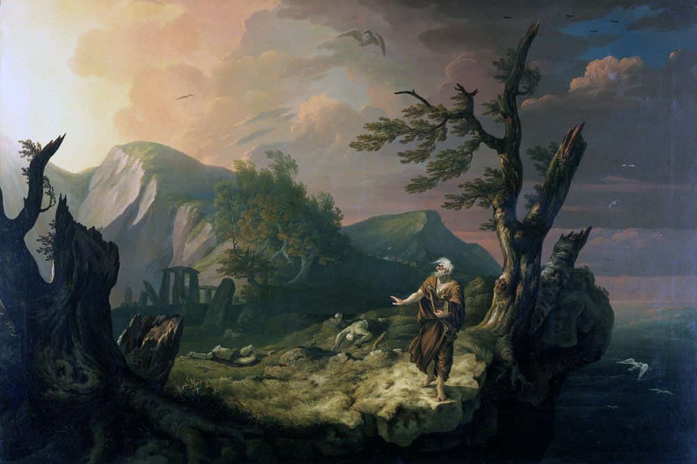 Il Bardo. Dall'artista irlandese Thomas Jones (1774)