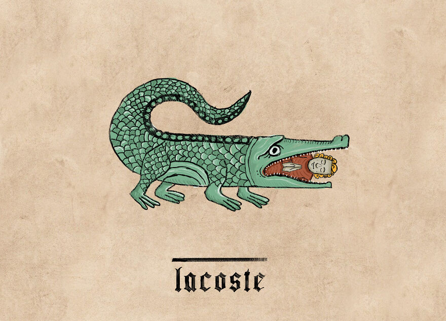 Lacoste, logo in stile medievale