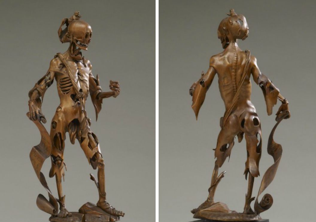 Un memento mori del XVI secolo attribuito a Hans Leinberger.