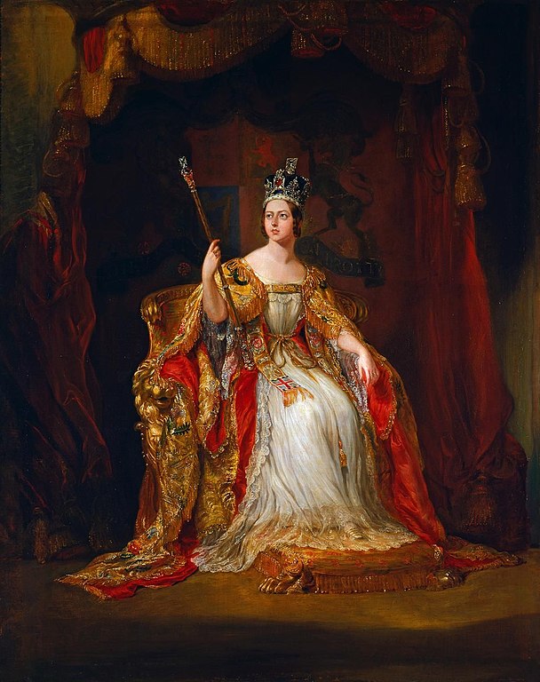 Ritratto della Regina Vittoria al momento dell'incoronazione